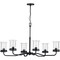 Progress Lighting Winslett Collection Black Six-Light Oval Chandelier P400207-031 - alternate 1